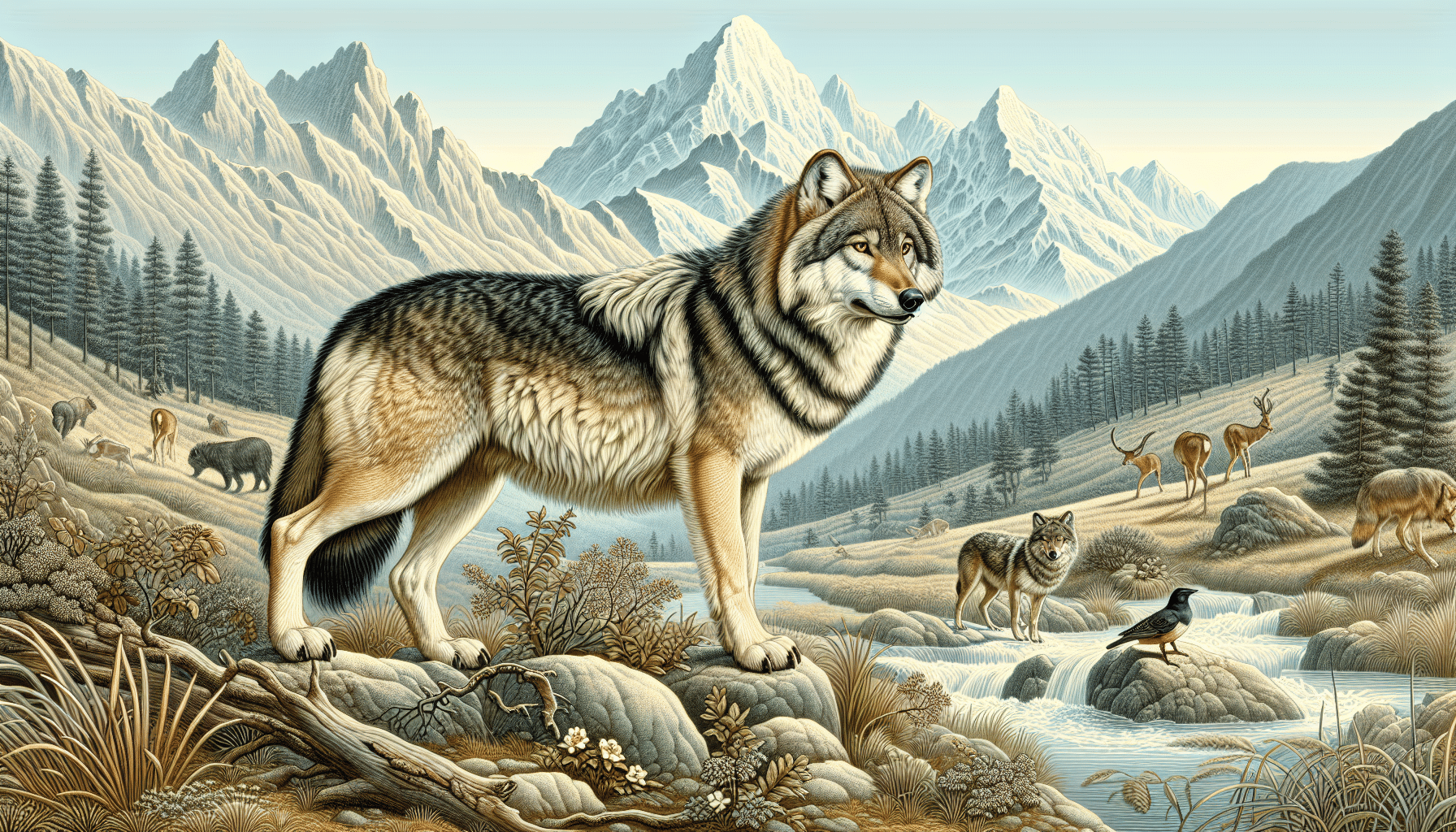 Himalayan Wolf (Canis lupus chanco) - World Deer