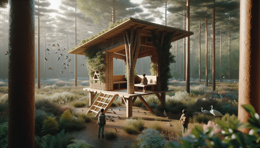 A spacious two-person bird blind.